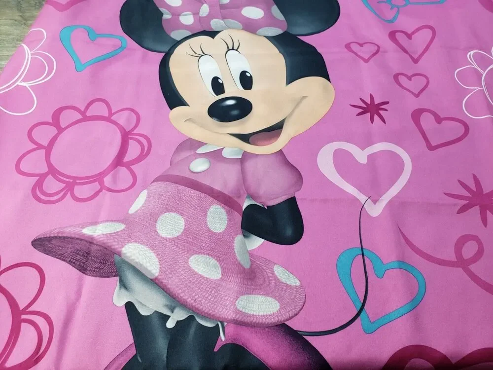 Disney Minnie Mouse Curtain Panel Pink Bow-Tique Size 42”x 63”